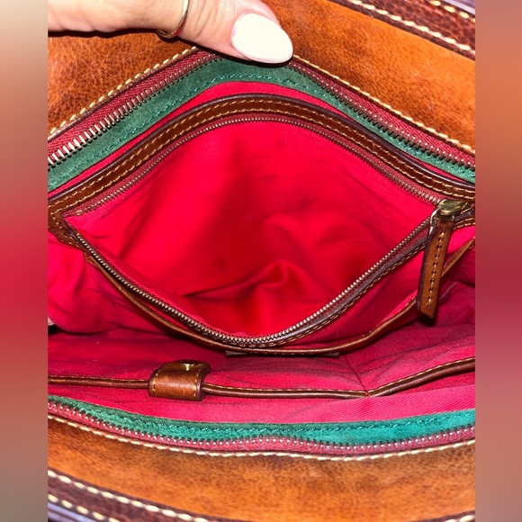 Dooney & Bourke Brown Leather Florentine Satchel Bag Purse - Picture 12 of 16